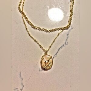 Kendra Scott Daphne Gold Coral Frame Multi Strand Iridescent Necklace, NWT